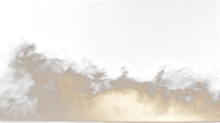 abstract golden orange fluffy cloud mist fog smoke  isolated on white background