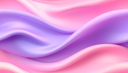 Obraz premium Smooth flowing waves in vibrant pink and purple hues, creating a glossy, silky, and dynamic abstract background.