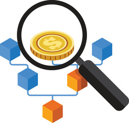 Dollar Coin Cash Financial management Business Growth Money Concept Art Vector Illustration
