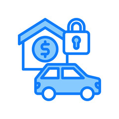 Fixed Asset blue icon 