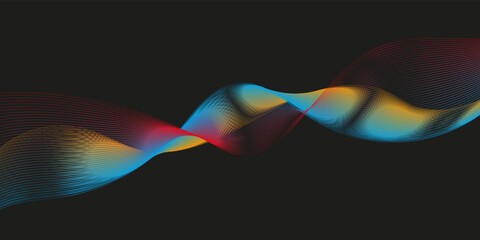 Vector gray line backgroundAbstract colorful wave element for design. Digital frequency track equalizer. Stylized line art background.Vector illustration.Wave with lines created using blend tool.