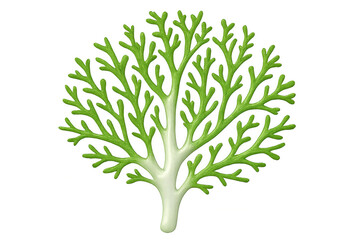 Green leafy shrub growing vibrantly, presenting versatile graphic design element with clean transparent backdrop for creative projects