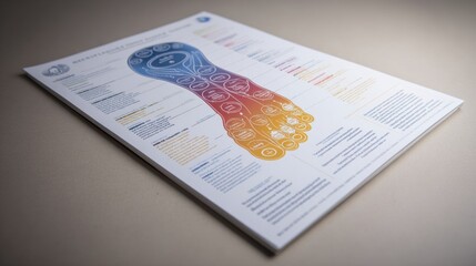 Reflexology Foot Map Poster Displayed in Wellness Center With Open Left Margin for Effective Use and Readability