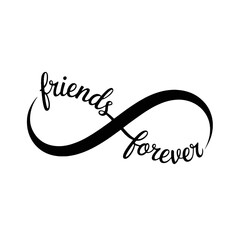 Infinity symbol with text friends forever friendship