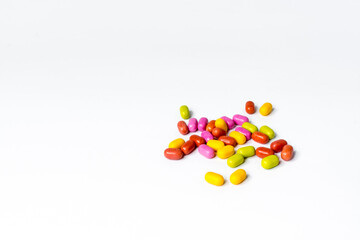 Colorful Candy on White Background
