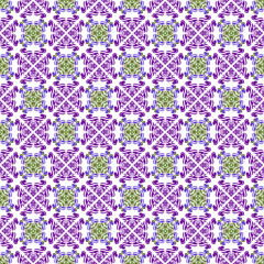 Beautiful seamless purple and green flowers