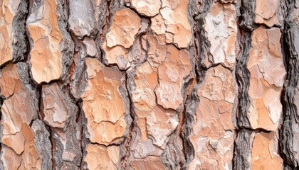 Close Up View Of Pine Tree Bark Texture
