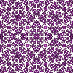 Beautiful seamless purple flowers
