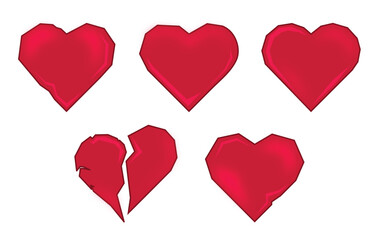 Box look vector heart  design