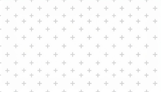 Simple Light Gray Plus Pattern on White Background