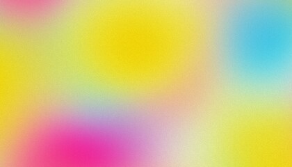 Colorful pink, yellow and turquoise gradient noisy grain background texture