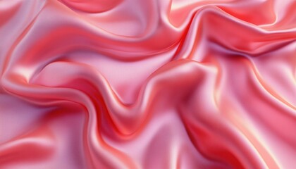 Fototapeta premium Detailed View Of Wavy Silk Material With Texture. This Close-Up Image Showcases The Ripples And Texture Of A Silk Fabric.