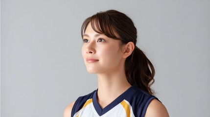 Young athlete focuses intently while preparing for competition in a training session indoors.