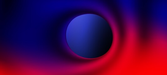 Abstract blue and purple liquid wavy shapes futuristic banner. Glowing retro waves wide background