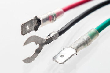 auto cables with different tips, compatible with M6 screws, positive and negative tip for DC,