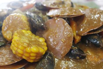 mix seafood on plate