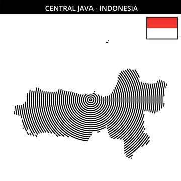 Central Java map showcasing Indonesia rich cultural heritage