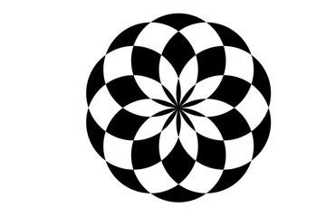 black and white Symmetrical Leaf Design: Versatile Home Décor for Creative Rooms, Offices, and Gifts