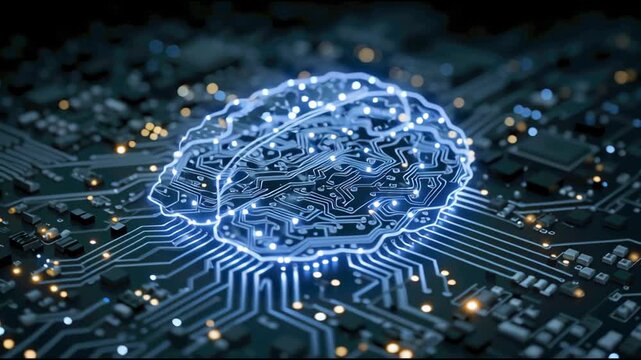 A network of electronic tracks and chips that connect the "brain" to the electronic board.