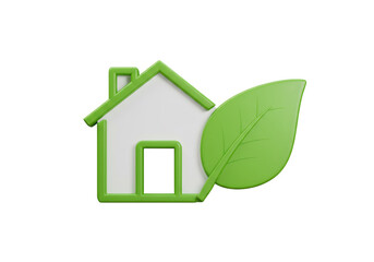 Isolated Green Eco House