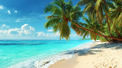 Obraz premium Sunny Tropical Beach Vacation Escape - Artistic Summer Holiday Image