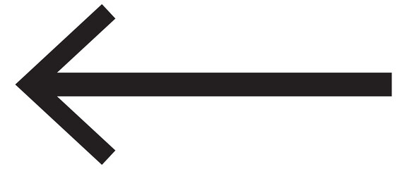 Obraz premium long arrow vector icon. Black long left direction arrow on white background. Isolated long arrow icon. Dark long arrow icon. Vector arrow icon on white background. EPS 10. Vector icon. 