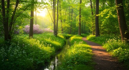 Obraz premium morning in the forest