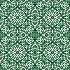 Green flowers, beautiful seamless patterns