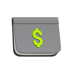 Obraz premium 3D icon of a bank statement paper, representing account summary, transaction history, and personal finance report.