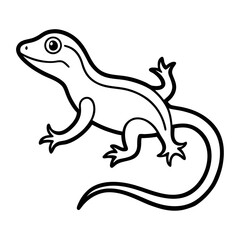 chameleon cartoon isolated on white background