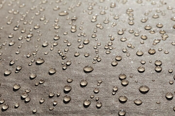 drops of water on cardboard