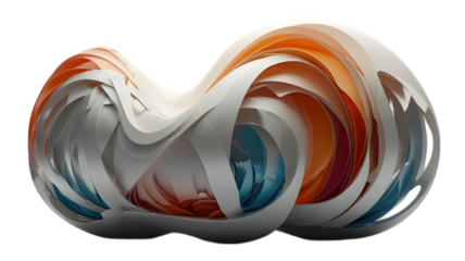 3d rendered illustration of an abstract red paper