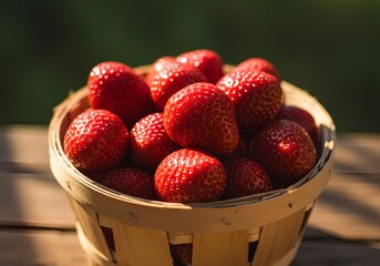 Fresh Strawberries in Sunlight