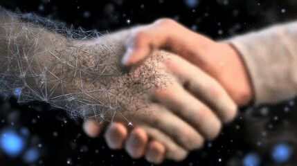 conceptual digital handshake