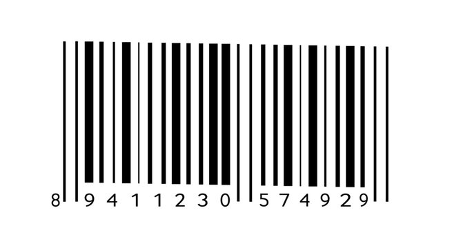 Barcode icon. Simple Fake Barcode vector icon. Simple fake bar code. Universal code for scanning a product or item. Barcode product distribution icon. Bar code for web design Vector 