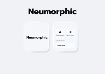 3D Neumorphic Soft UI Design. 3D Bottons.
