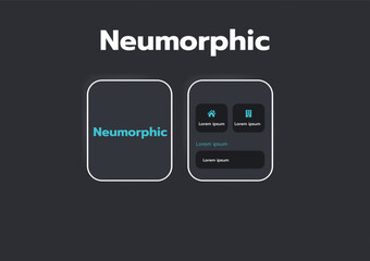 3D Neumorphic Soft UI Design. 3D Bottons.