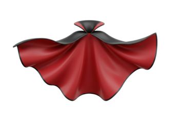 Isolated Red and Black Vampire Cape