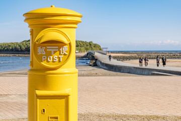 宮崎 青島にある幸せの黄色いポスト