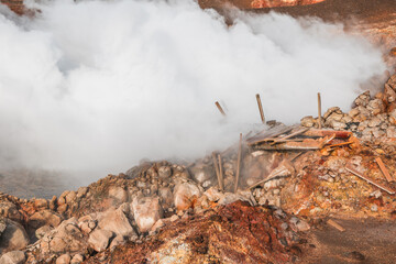 Gunnuhver, a geothermal field in the southwest part of the Reykjanes Peninsula in Iceland