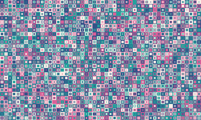 Fototapeta premium Abstract mosaic of pastel squares. Perfect for website backgrounds, presentations, or textile designs. Subtle color variations create a visually appealing, modern aesthetic.