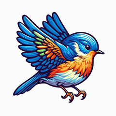 Fototapeta premium vector illustration of bird flapping wings