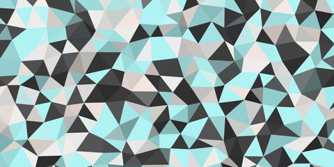 Abstract geometric pattern consisting of irregular polygons in various shades of blue, gray, black, and white.