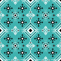 Geometric Ethnic pattern,Native American tribal fabric, tile, carpet, vector, illustration design, on navy blue background 
, seamless geometric pattern