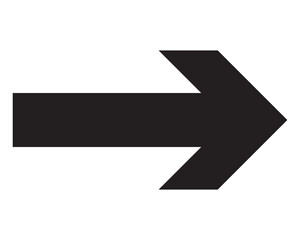 long arrow vector icon. Black long right direction arrow on white background. Isolated long arrow icon. Dark long arrow icon on isolated page. Vector arrow icon on white background. EPS 10.