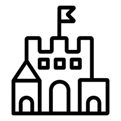sand castle Line Icon
