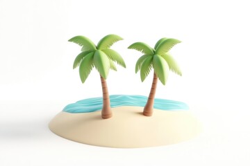 Obraz premium Beach trees destination relaxation.