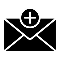 Fototapeta premium Add Email Icon: New Message Vector Illustration