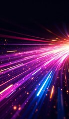 Naklejka premium Vibrant Light Trails in a Dark Space