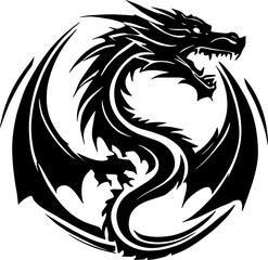 A dragon silhouette